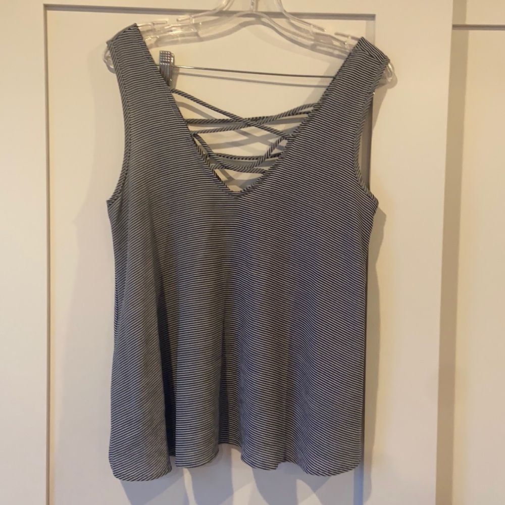 Vintage Havana striped criss cross top